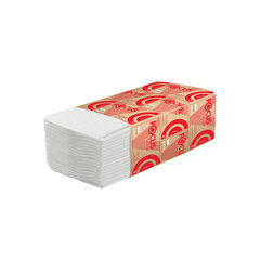 Полотенца бумажные 200 шт., FOCUS (Система H3) Premium, 2-слойные, белые, КОМПЛЕКТ 15 пачек, 23&times;23 см, V-сложение, 5083739