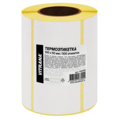 Термоэтикетки ЭКО, 100х50 мм, 500 этикеток в ролике, VITRANA (ВИТРАНА), 118599