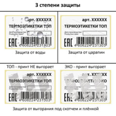 Термоэтикетки ТОП, 58х40 мм, 700 этикеток в ролике, ЗАЩИТА от влаги, царапин, VITRANA (ВИТРАНА), 118604
