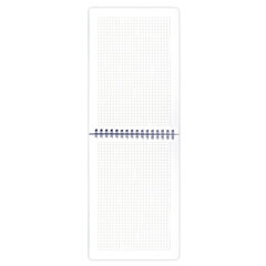 Блокнот А5, 150&times;210 мм, 60 л., гребень, пластик, клетка, BRAUBERG, синий, фольга, 118621