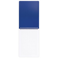 Блокнот А5, 150&times;210 мм, 60 л., гребень, пластик, клетка, BRAUBERG, синий, фольга, 118621