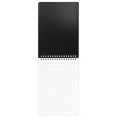 Блокнот А5, 150&times;210 мм, 60 л., гребень, пластик, клетка, BRAUBERG, черный, фольга, 118622