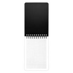 Блокнот МАЛОГО ФОРМАТА А6, 105&times;148 мм, 60 л., гребень, пластик, клетка, BRAUBERG, черный, фольга, 118624