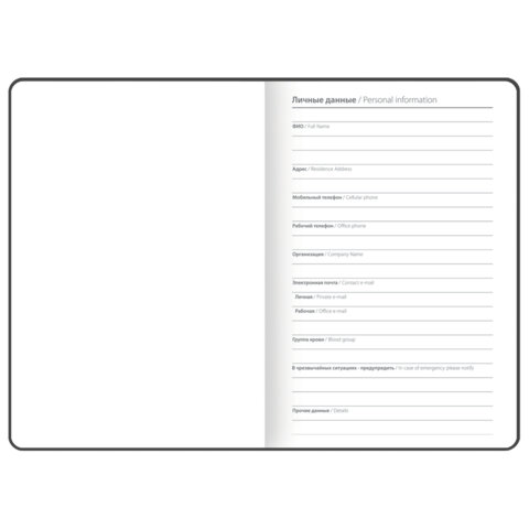 Блокнот А5, 148x218 мм, BRAUBERG "Assistant", под кожу, 80 листов, держатель, клетка, черный, 118630 - фото 8