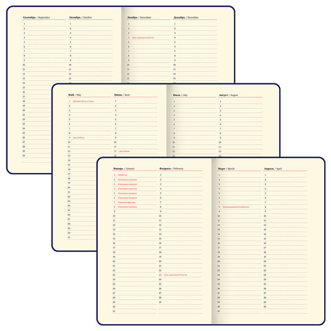 Ежедневник недатированный А5, 148x218 мм, BRAUBERG "Optimal", под кожу, 160 листов, резинка, держатель для ручки, красный, 118641 - фото 9