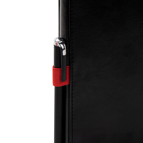 Ежедневник недатированный А5, 148x218 мм, BRAUBERG "Inspiration", под кожу, застежка, цветной срез, 160 листов, черный, 118648 - фото 6