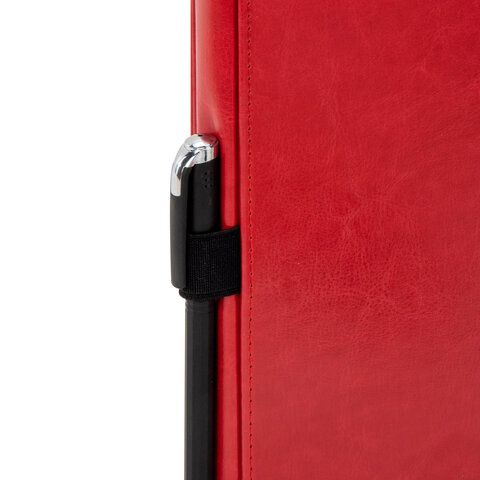 Ежедневник недатированный А5, 148x218 мм, BRAUBERG "Inspiration", под кожу, застежка, цветной срез, 160 листов, красный, 118650 - фото 6