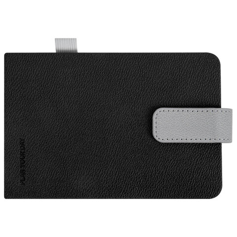 Еженедельник недатированный МАЛЫЙ ФОРМАТ 105х158 мм, BRAUBERG "Modern" под кожу, застежка, 64 листа, черный, 118656 - фото 2