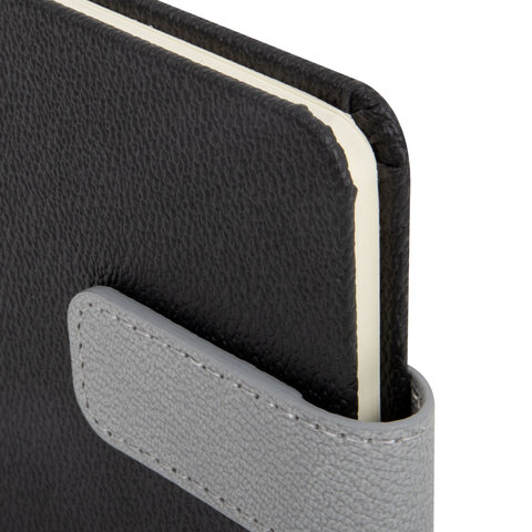 Еженедельник недатированный МАЛЫЙ ФОРМАТ 105х158 мм, BRAUBERG "Modern" под кожу, застежка, 64 листа, черный, 118656 - фото 3