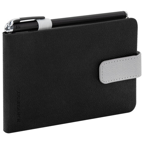 Еженедельник недатированный МАЛЫЙ ФОРМАТ 105х158 мм, BRAUBERG "Modern" под кожу, застежка, 64 листа, черный, 118656 - фото 6