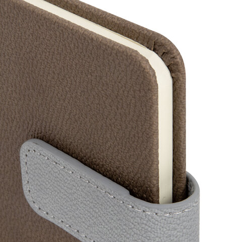 Еженедельник недатированный МАЛЫЙ ФОРМАТ 105х158 мм, BRAUBERG "Modern" под кожу, застежка, 64 листа, коричневый, 118657 - фото 3