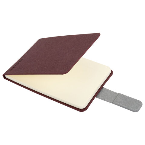 Еженедельник недатированный МАЛЫЙ ФОРМАТ 105х158 мм, BRAUBERG "Modern" под кожу, застежка, 64 листа, бордовый, 118658 - фото 4