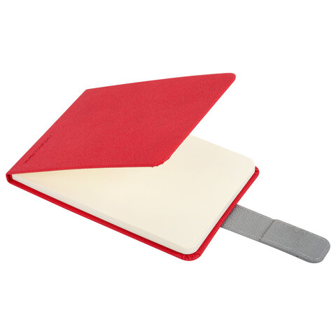 Еженедельник недатированный МАЛЫЙ ФОРМАТ 105х158 мм, BRAUBERG "Modern" под кожу, застежка, 64 листа, красный, 118659 - фото 4