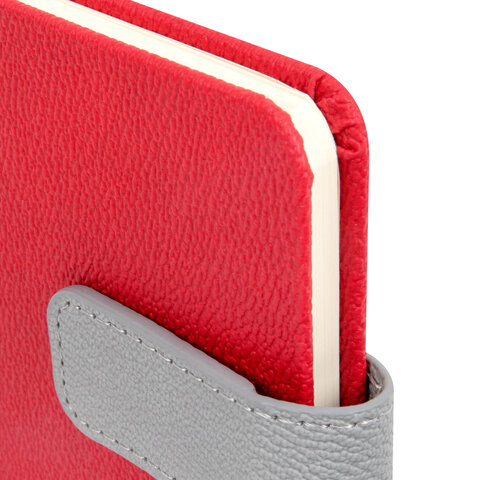 Еженедельник недатированный МАЛЫЙ ФОРМАТ 105х158 мм, BRAUBERG "Modern" под кожу, застежка, 64 листа, красный, 118659 - фото 3