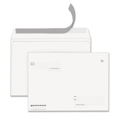 Конверты С4 (229&times;324 мм), отрывная лента, &laquo;Куда-Кому&raquo;, 100 г/<wbr/>м<sup>2</sup>, КОМПЛЕКТ 500 шт., STAFF, 118667