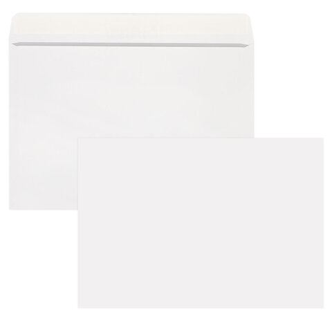 Конверты С4 (229х324 мм), отрывная лента, 80 г/м2, КОМПЛЕКТ 50 шт., внутренняя запечатка, STAFF, 118668