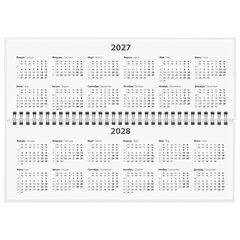 Планинг датированный 2027 285&times;112 мм, STAFF, гребень, картонная обложка, 64 листа, &laquo;Мрамор&raquo;, 118705