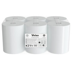 Полотенца бумажные рулонные 150 м, VEIRO Professional (H1) COMFORT, 1-слойные, КОМПЛЕКТ 6 рулонов, K211