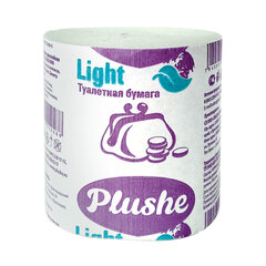 Бумага туалетная 28 м, PLUSHE "Light" (ПЛЮШЕ), без втулки (эконом), серая