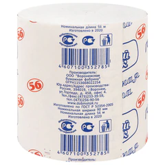 Бумага туалетная бытовая, 56 м, ДОБРЫЙ МОТОК, ГОСТ-56, без втулки (эконом)