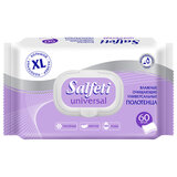Полотенца влажные XL 60 шт., 18х25 см, SALFETI "Universal", универсальные, крышка-клапан, 72586