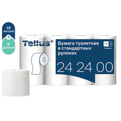Бумага туалетная Tellus/<wbr/>TORK КОМФОРТ (Система ТР4), спайка 8 рулонов по 16 метров, 3-слойная, 242400