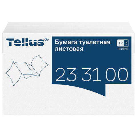 Бумага туалетная листовая Tellus/TORK (Система ТР3) ПРЕМИУМ КОМПЛЕКТ 40 шт., 200 л., 11х23 см, 2-слойная, 233100 - фото 11