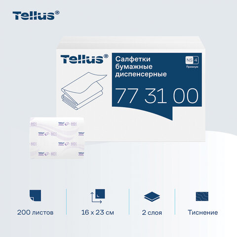 Салфетки Tellus/TORK (Система NS4) ПРЕМИУМ, 2-слойные, КОМПЛЕКТ 20 шт., 200 шт., белые, 773100 - фото 11