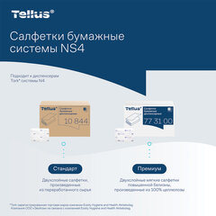 Салфетки Tellus/<wbr/>TORK (Система NS4) ПРЕМИУМ, 2-слойные, КОМПЛЕКТ 20 шт., 200 шт., белые, 773100