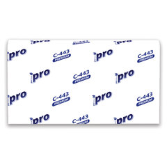 Полотенца бумажные 190 шт., PROtissue (H2) PREMIUM, 2-слойные, белые, КОМПЛЕКТ 21 пачка, 24х21,5 см, Z-сложение, С443