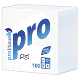 Салфетки бумажные 100 шт., 24х24 см, PROtissue COMFORT, белые, 100% целлюлоза, С184