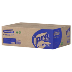 Полотенца бумажные 200 шт., PROtissue (H2) PREMIUM, 1-слойные, белые, КОМПЛЕКТ 28 пачек, 24х21,5 см, Z-сложение, С446