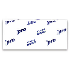 Полотенца бумажные 200 шт., PROtissue (H2) PREMIUM, 1-слойные, белые, КОМПЛЕКТ 28 пачек, 24х21,5 см, Z-сложение, С446