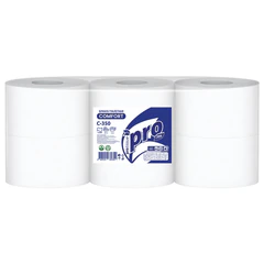 Бумага туалетная 525 метров, PROtissue (T1) COMFORT, 1-слойная, белая, КОМПЛЕКТ 6 рулонов, С350