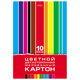 Картон цветной А4, 2-сторонний, МЕЛОВАННЫЙ, 10 листов, 10 цветов, в папке, HATBER, 195х280 мм, "Creative Set", 095545, 10Кц4_05934