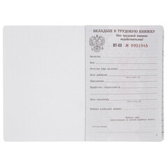 Бланк документа &laquo;Вкладыш в трудовую книжку&raquo;, 88&times;125 мм, ГОЗНАК