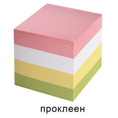 Блок для записей STAFF, проклеенный, куб 8&times;8 см, 800 листов, цветной, 120383