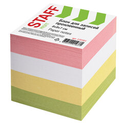 Блок для записей STAFF, проклеенный, куб 8&times;8 см, 800 листов, цветной, 120383