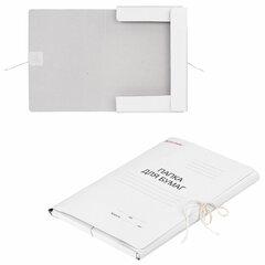 Папка для бумаг с завязками картонная мелованная BRAUBERG, гарантированная плотность 320 г/<wbr/>м<sup>2</sup>, до 200 листов, 121513