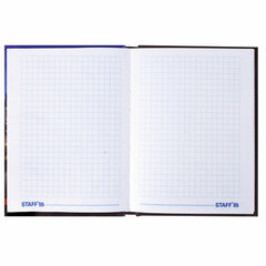 Блокнот МАЛЫЙ ФОРМАТ 110&times;147 мм, А6, 80 л., твердый, клетка, STAFF, &laquo;Офисный&raquo;, 121628