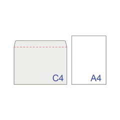 Конверты С4 (229&times;324 мм), отрывная лента, 100 г/<wbr/>м<sup>2</sup>, КОМПЛЕКТ 25 шт., BRAUBERG, 121852