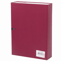 Короб архивный А4 (240&times;330 мм), 70 мм, 2 завязки, бумвинил, до 600 листов, бордовый, BRAUBERG, 122036