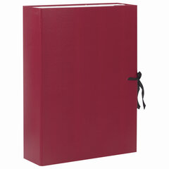 Короб архивный А4 (240&times;330 мм), 70 мм, 2 завязки, бумвинил, до 600 листов, бордовый, BRAUBERG, 122036