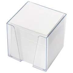 Блок для записей в боксе, 9&times;9&times;9 см, плотность 80 г/<wbr/>м<sup>2</sup>, белизна 95-98%, BRAUBERG, 122223