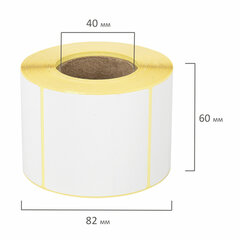 Термоэтикетки ЭКО, 58&times;60 мм, 500 этикеток в ролике, 122300