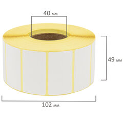 Термоэтикетки ЭКО, 47&times;26 мм, 2000 этикеток в ролике, 122304