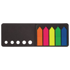 Закладки клейкие неоновые BRAUBERG, 42&times;12 мм, 100 штук (5 цветов х 20 листов), в картонной книжке, 122705