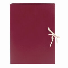 Короб архивный А4 (240&times;330 мм), 100 мм, 2 завязки, бумвинил, до 900 листов, бордовый, BRAUBERG, 122805