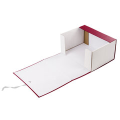 Короб архивный А4 (240&times;330 мм), 150 мм, 2 завязки, бумвинил, до 1400 листов, бордовый, BRAUBERG, 122806