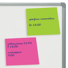 Блок самоклеящийся (стикеры), BRAUBERG, НЕОНОВЫЙ, 76&times;76 мм, 400 листов, 5 цветов, 122855